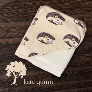 Kate Quinn HOODED TOWEL | Hedgehog  | ORGANIC COTTON TERRY